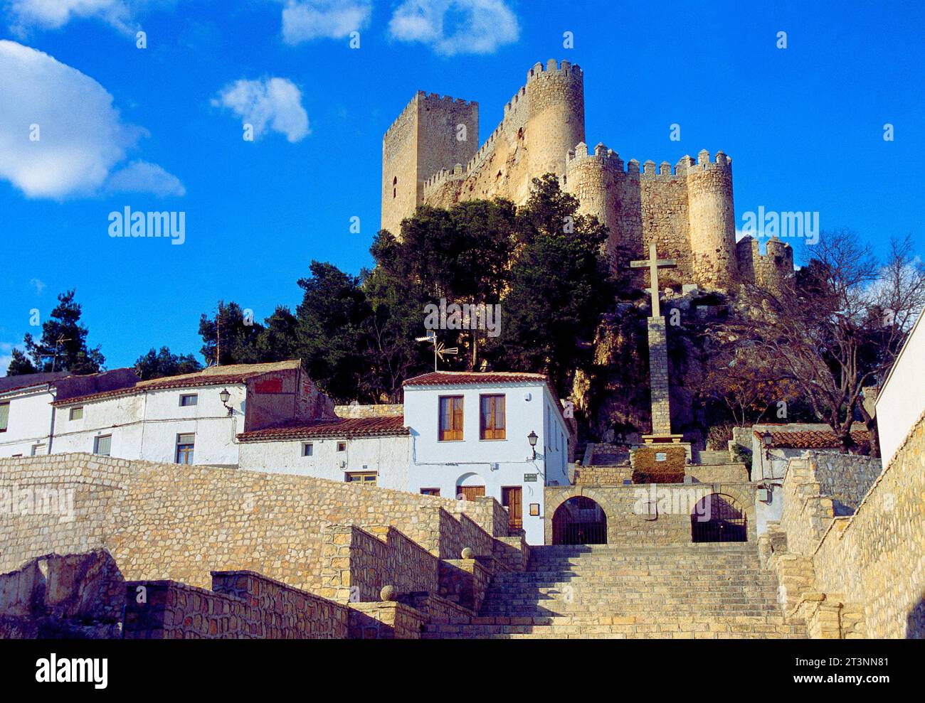 Medieval castle. Almansa, Albacete province, Castilla La Mancha, Spain. Stock Photo