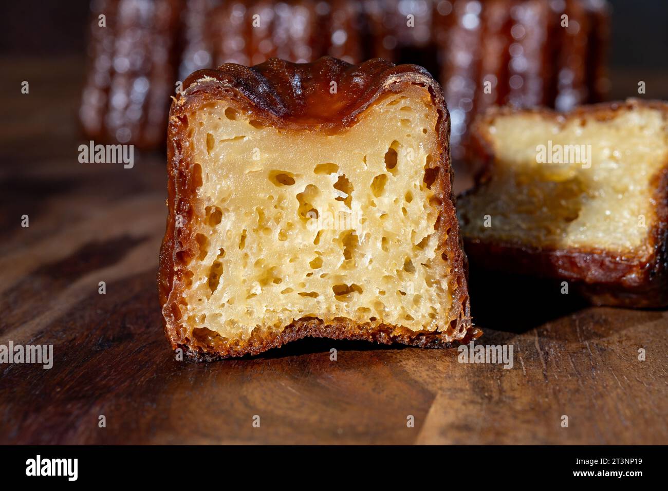 Canele, French pastry flavored with rum and vanilla, soft and tender ...