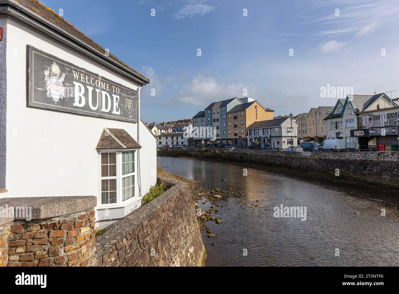 Bude, Cornwall, UK, England, Bude town, to Bude sign, bude