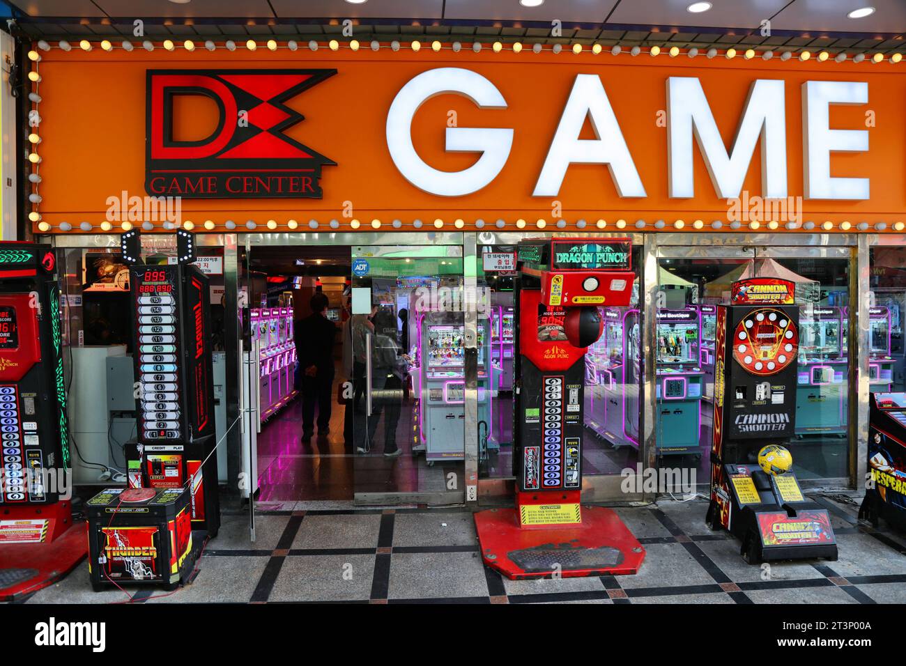 BUSAN, SOUTH KOREA MARCH 27, 2023 Claw grabber machine, video game