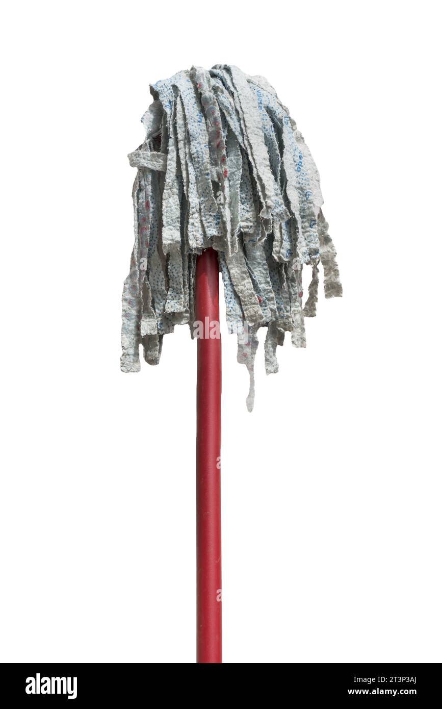 a rag for cleaning the floors resting on a transparent background Stock Photo