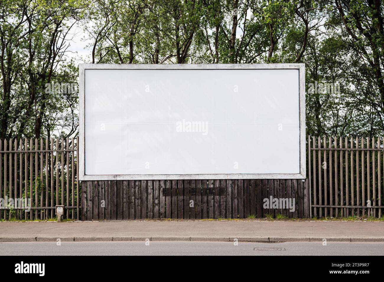 An empty advertising billboard Stock Photo