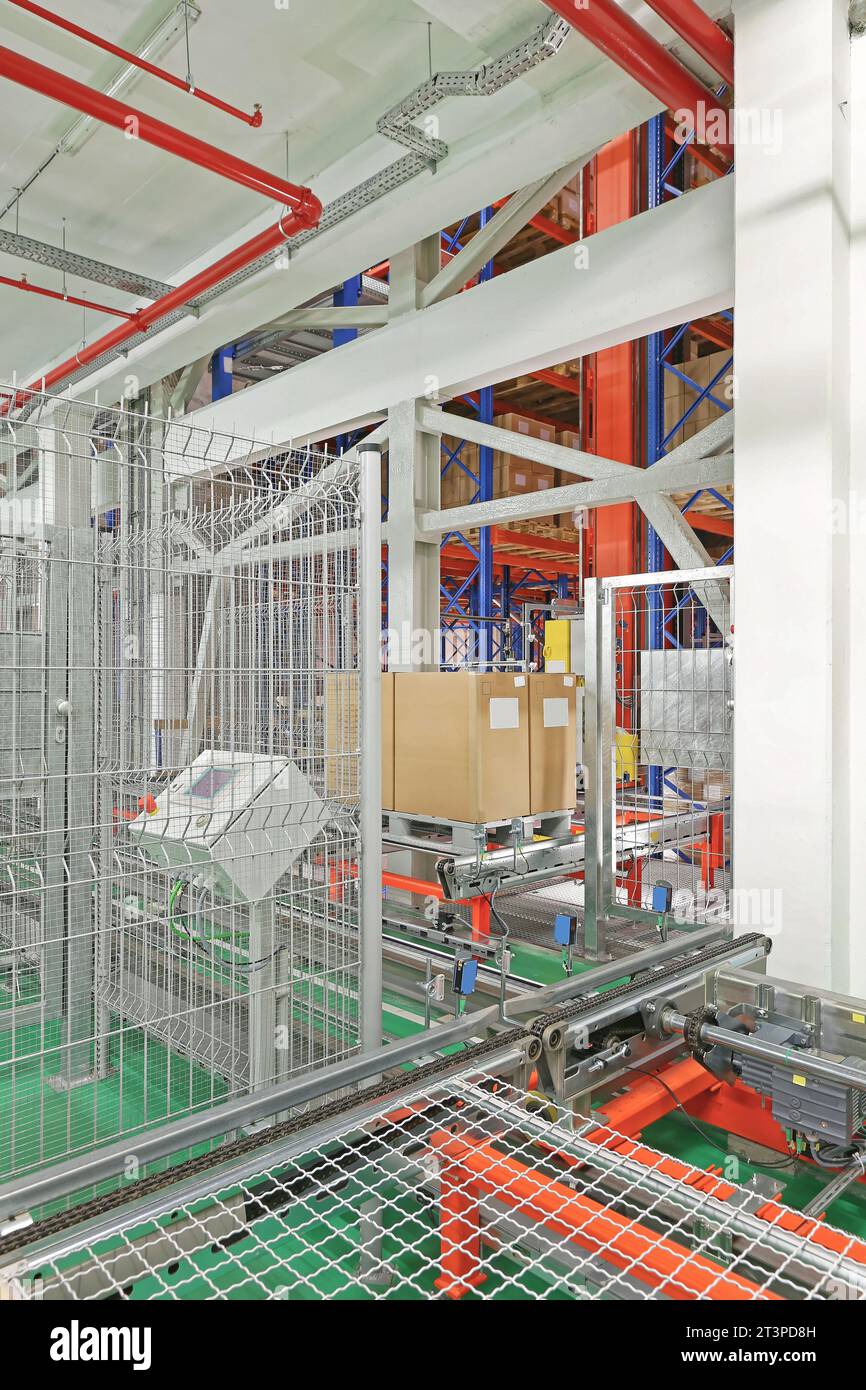 Cargo Pallet at Automated Storage and Retrieval System in Factory ...