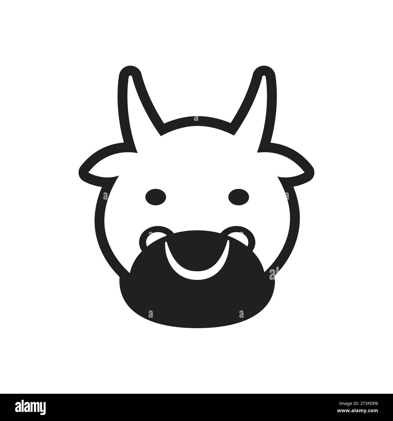 Stylish black and white icon indian cow Royalty Free Vector Stock