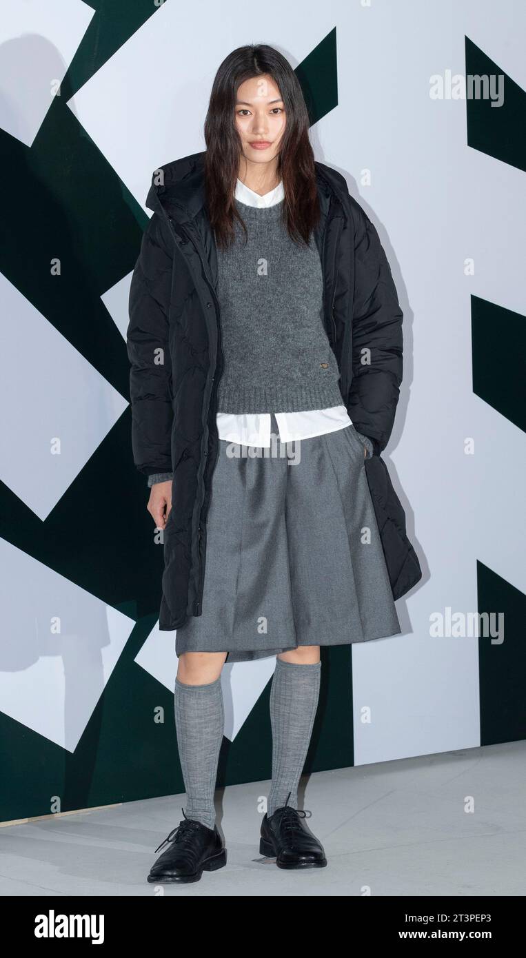 Seoul, South Korea. 26th Oct, 2023. South Korean actress and singer Kim Do-yeon, former member of girl group IOI, attends a photo call for the Kolong Sport 50th Anniversary Evergreen Energy Campaign in Seoul, South Korea on October 26, 2023. (Photo by: Lee Young-ho/Sipa USA) Credit: Sipa USA/Alamy Live News Stock Photo