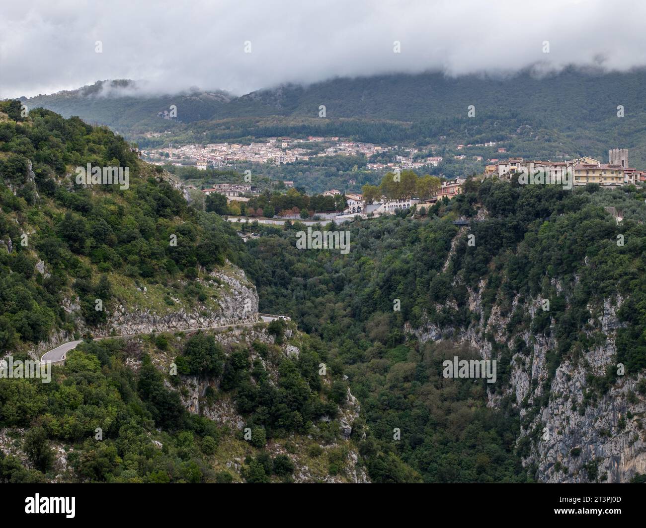 Aerial view of via muro rotto matese region of Campania italy Stock Photo