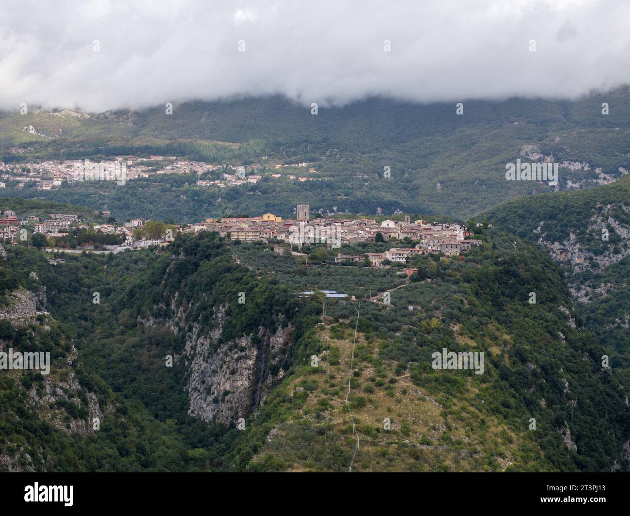 Aerial view of via muro rotto matese region of Campania italy Stock Photo
