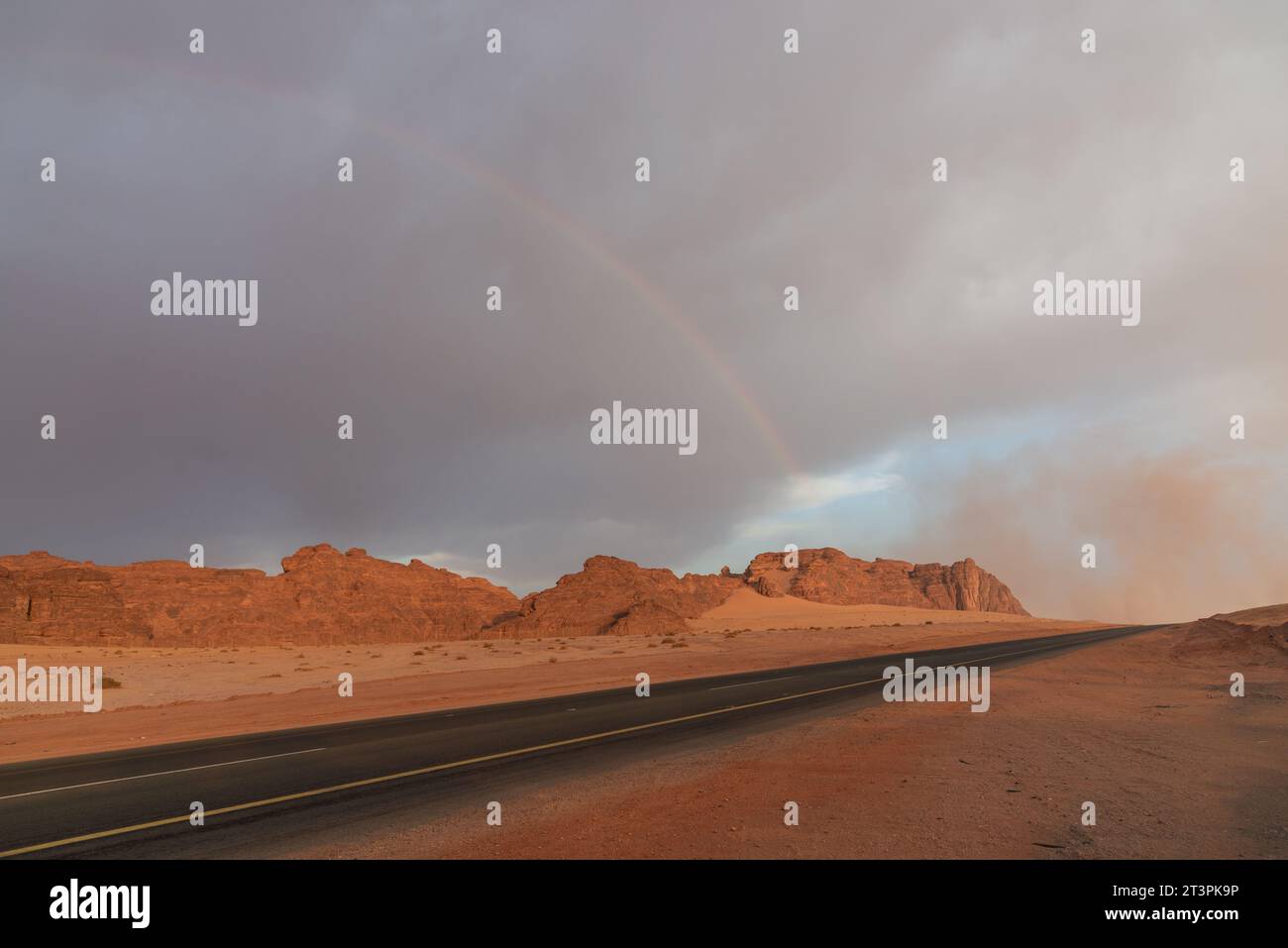 Rainbow in the Arabian desert Stock Photo - Alamy