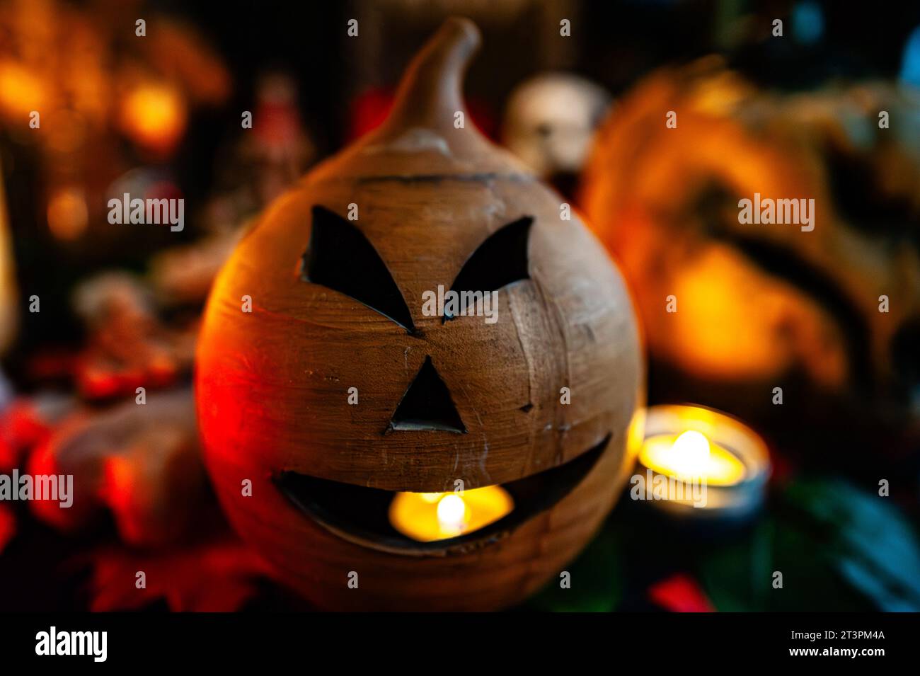 Nijmegen, Netherlands. 26th Oct, 2023. A pumpkin made of ceramic is