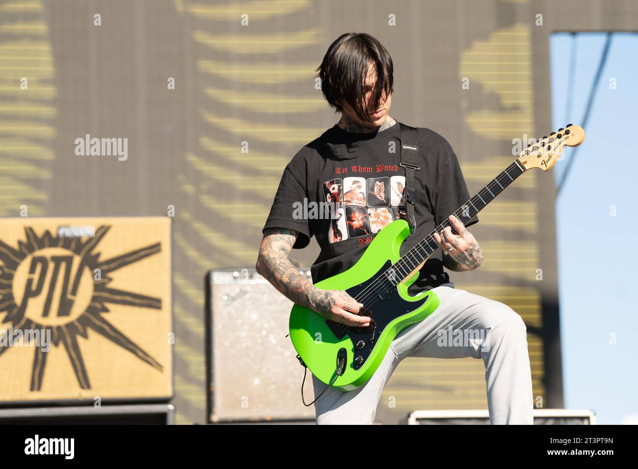 Las Vegas, USA. 21st Oct, 2023. Jaime Preciado of Pierce The Veil