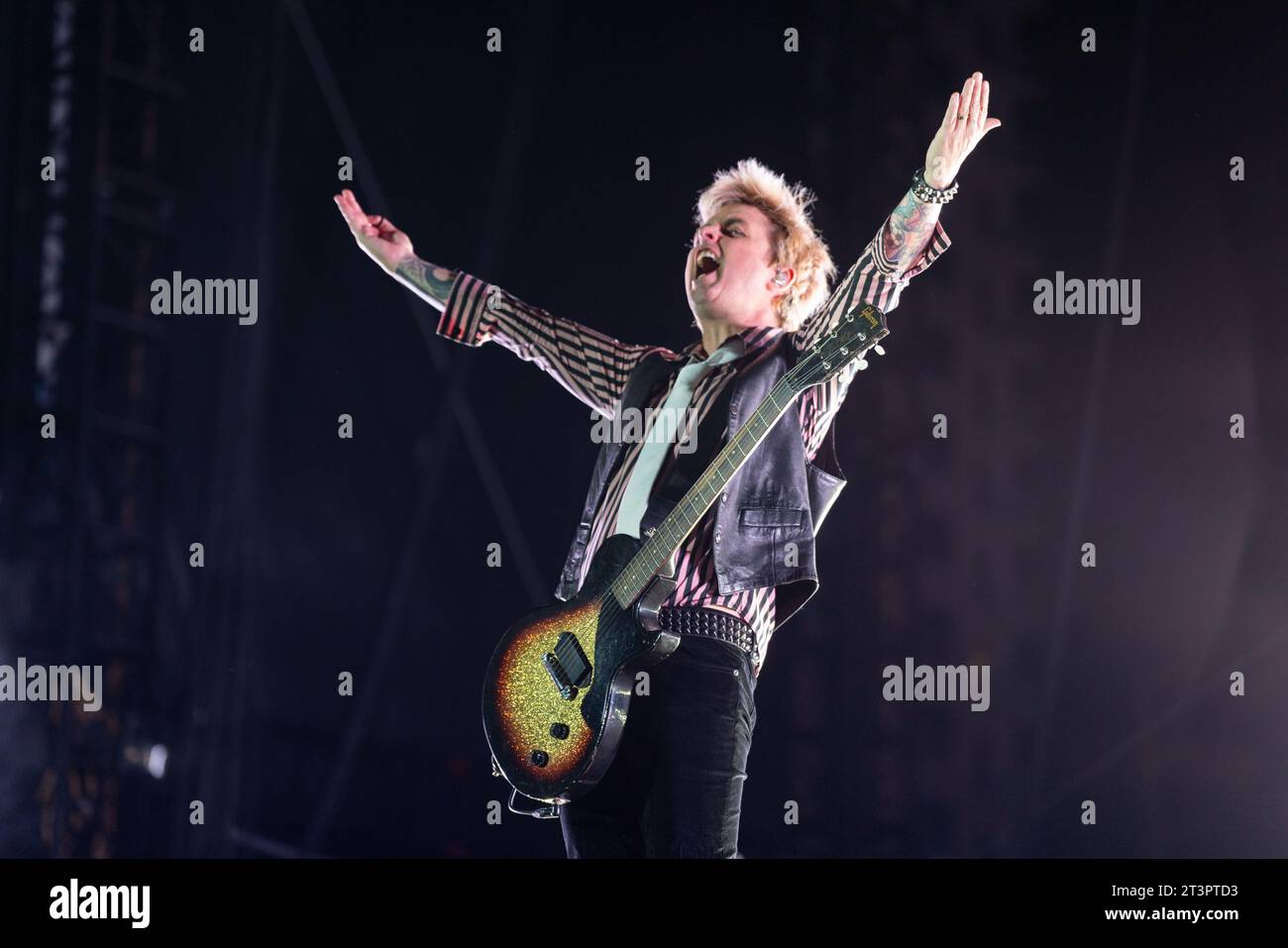 las-vegas-usa-22nd-oct-2023-billy-jo-armstrong-of-green-day