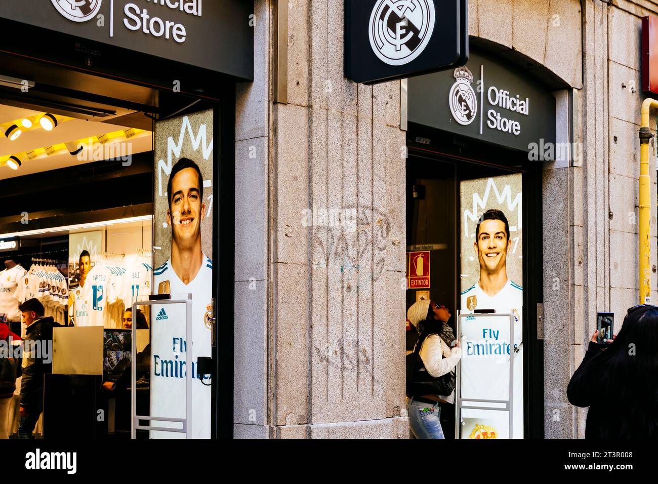 Official store of Real Madrid Club de Futbol. Madrid, Comunidad de madrid, Spain, Europe Stock Photo