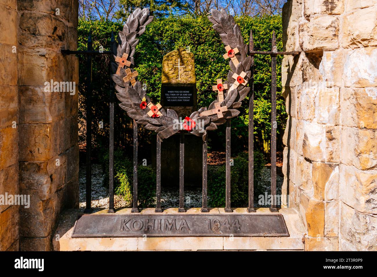 Battle of Kohima Memorial. Memorial in honour of the men of the British