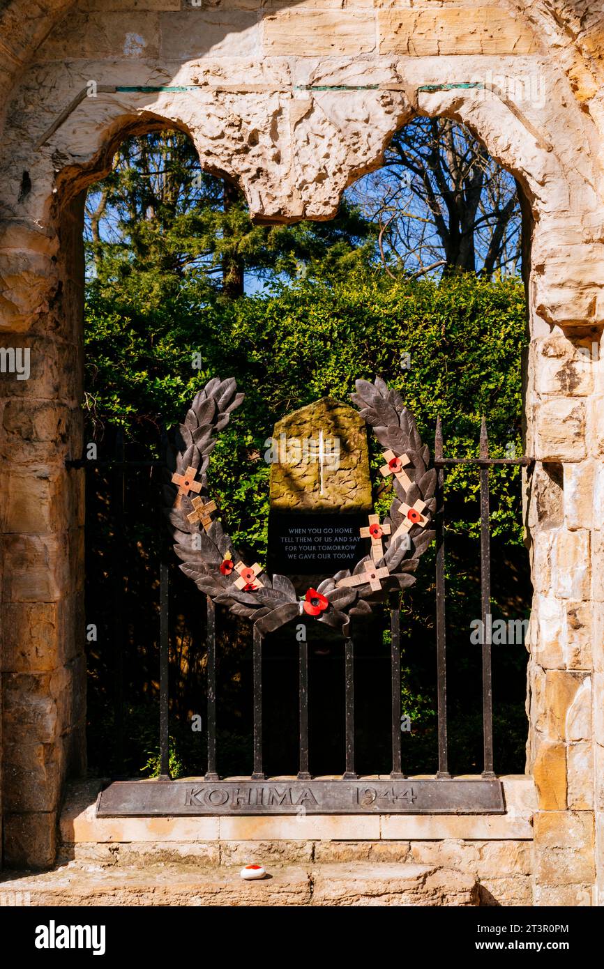 Battle of Kohima Memorial. Memorial in honour of the men of the British
