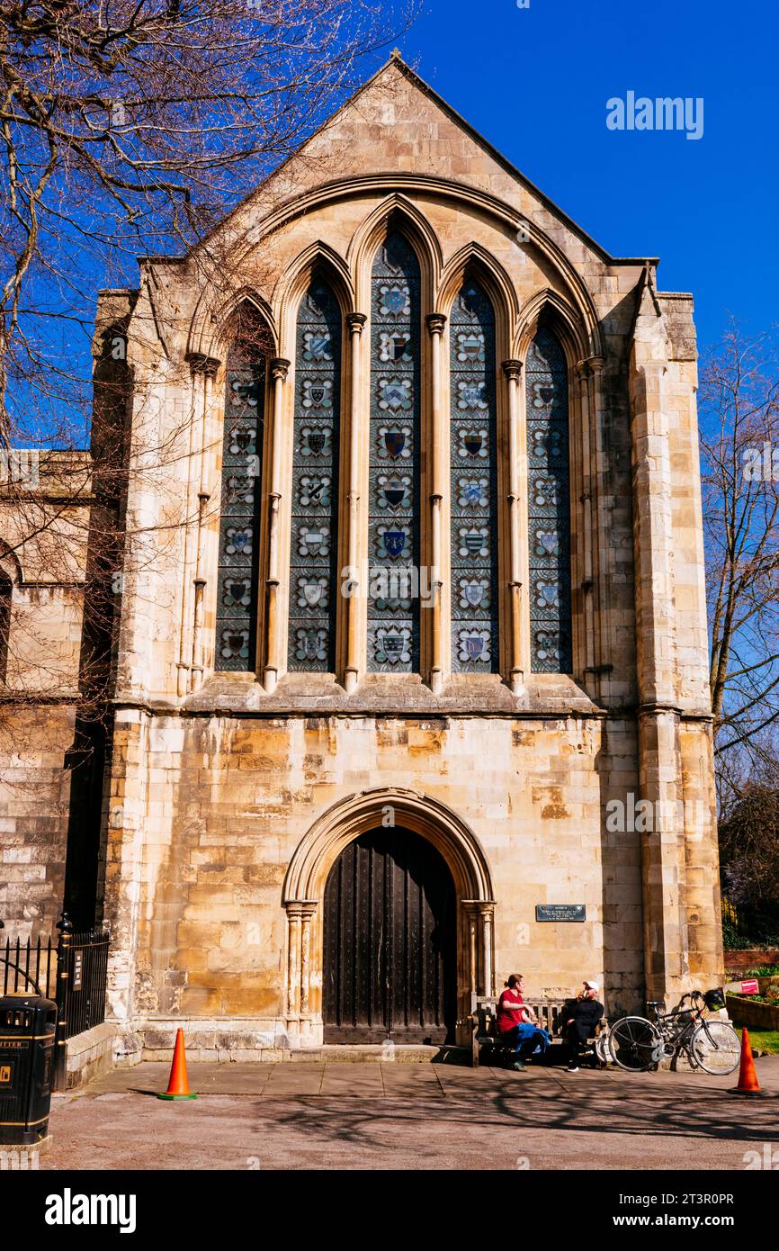 The Old Palace in the city of York, is also known as the Minster Library and is in Dean's Park. It houses York Minster’s library and archives as well Stock Photo