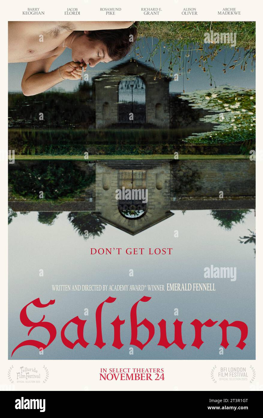 Saltburn  Barry Keoghan poster Stock Photo