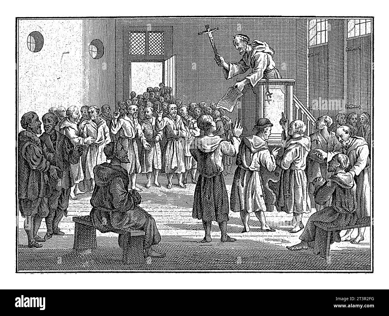 Preaching by Volkspreacher Johannes Brugman, Barent de Bakker, after