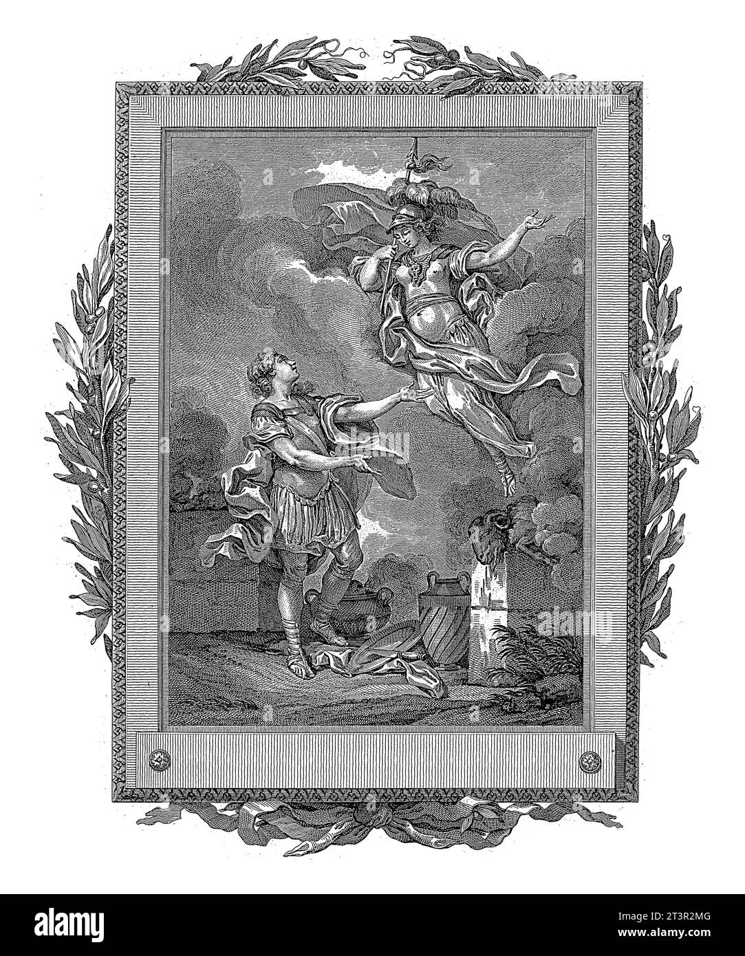 Telemachus makes a sacrifice to Athena and recognizes Mentor in her