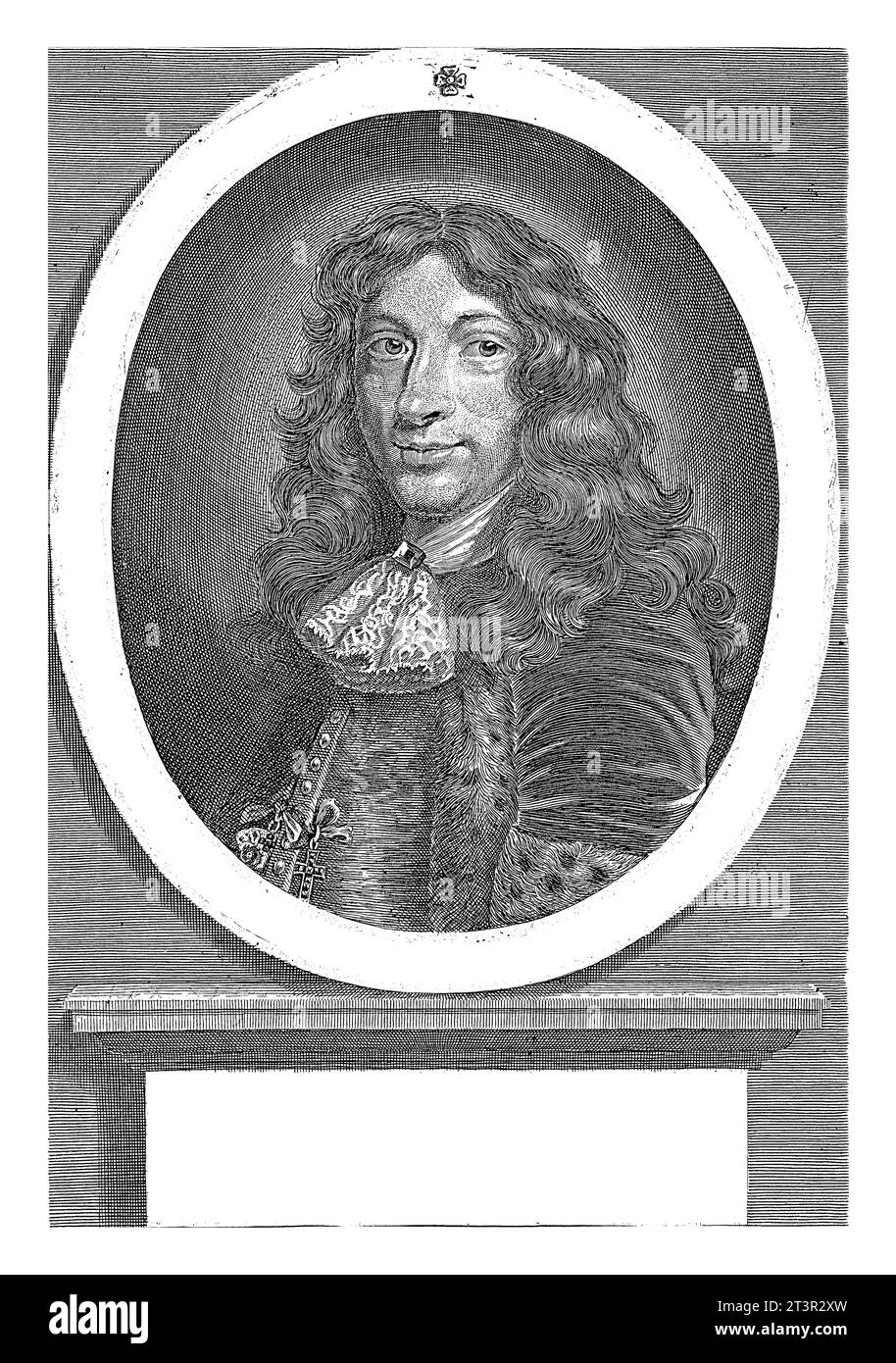Portrait of Peder Schumacher, Count of Griffenfeld, Coenraet Waumans, 1675 Portrait of Peder Schumacher, Count of Griffenfeld, at the age of 38. Stock Photo
