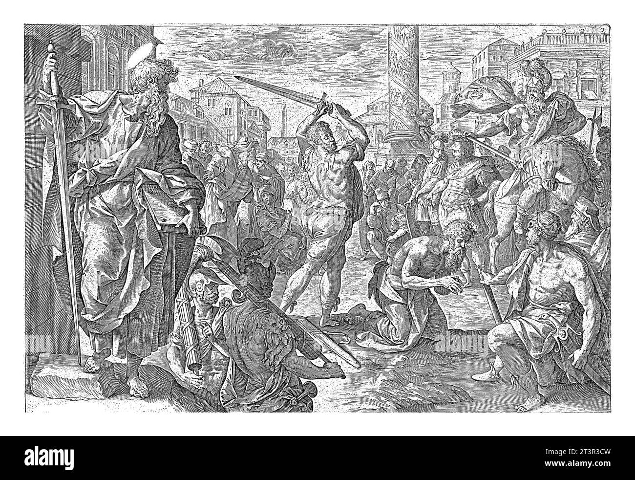 Martyrdom of Paul, Hendrick Goltzius, after Maerten de Vos, 1646 Paul ...