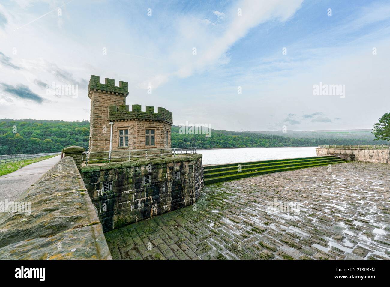 The dam at Broomhead reservoir near Sheffield Stock Photo Alamy
