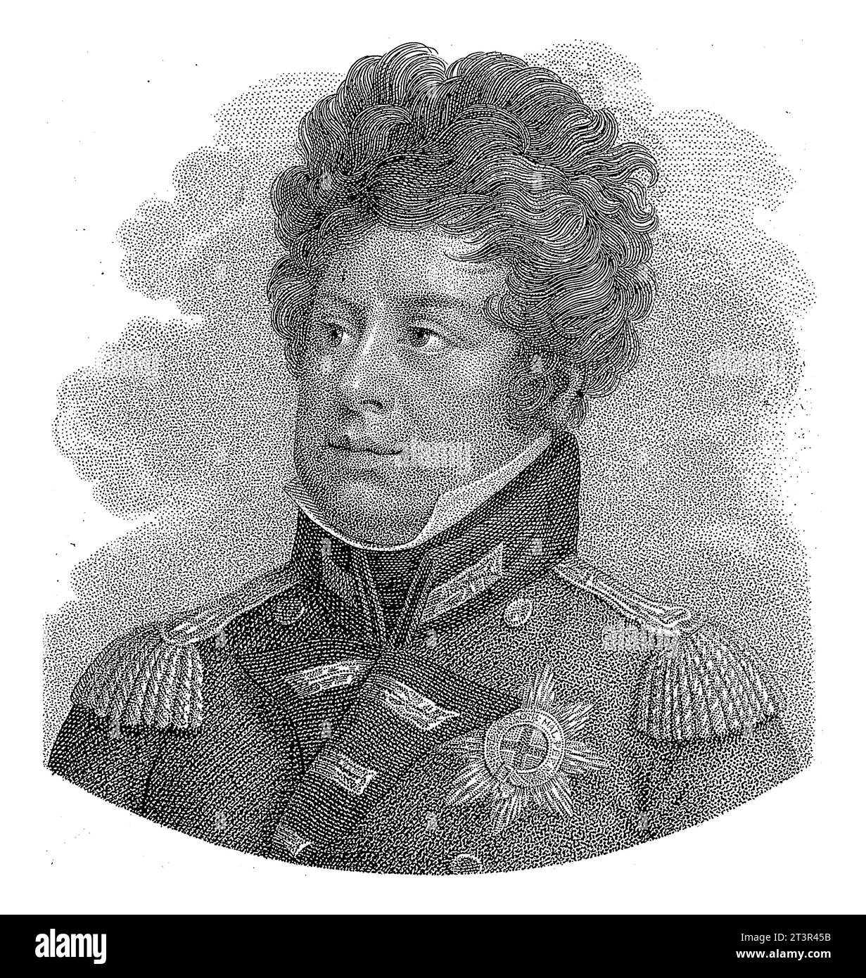 Portrait of George IV, King of Great Britain and Hanover, Ernst Ludwig Riepenhausen, 1820 - 1840, vintage engraved. Stock Photo