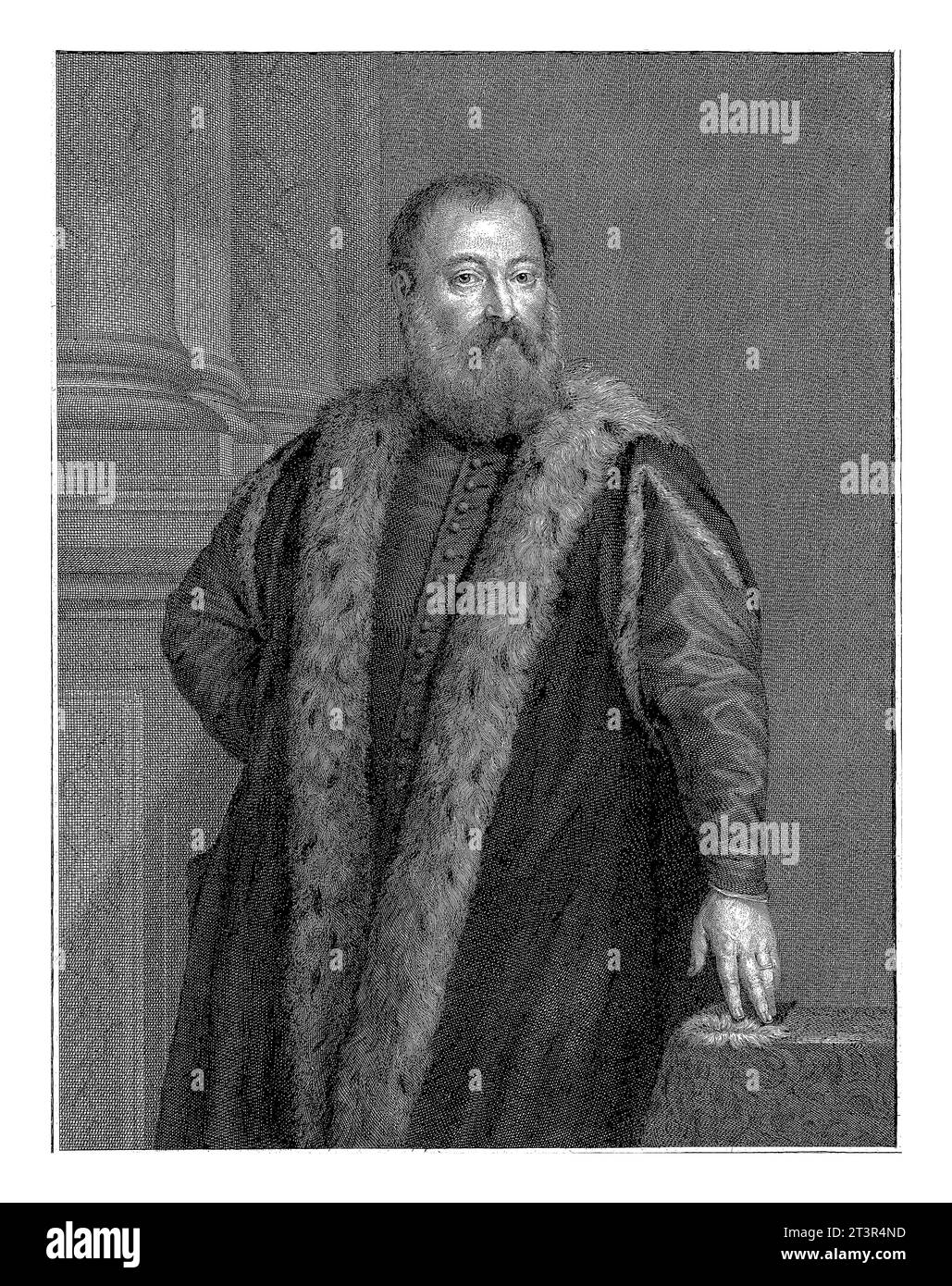 Portrait of Alessandro Contarini, Jacob Houbraken, after Paolo Veronese