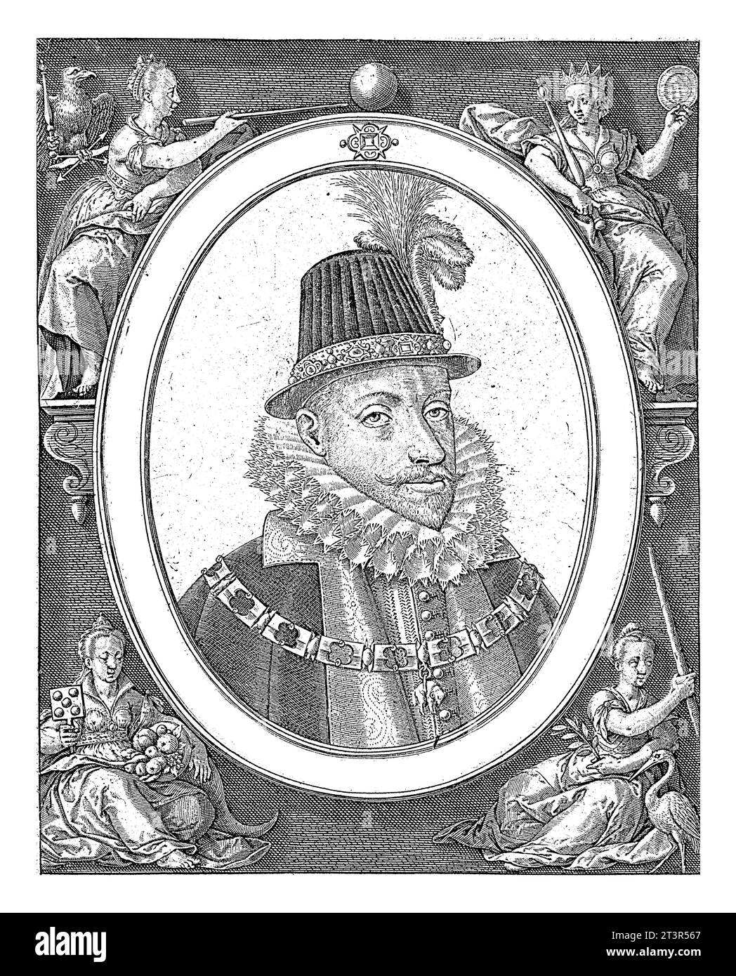 Portrait of Albrecht, Archduke of Austria, Antonie Wierix (II), after