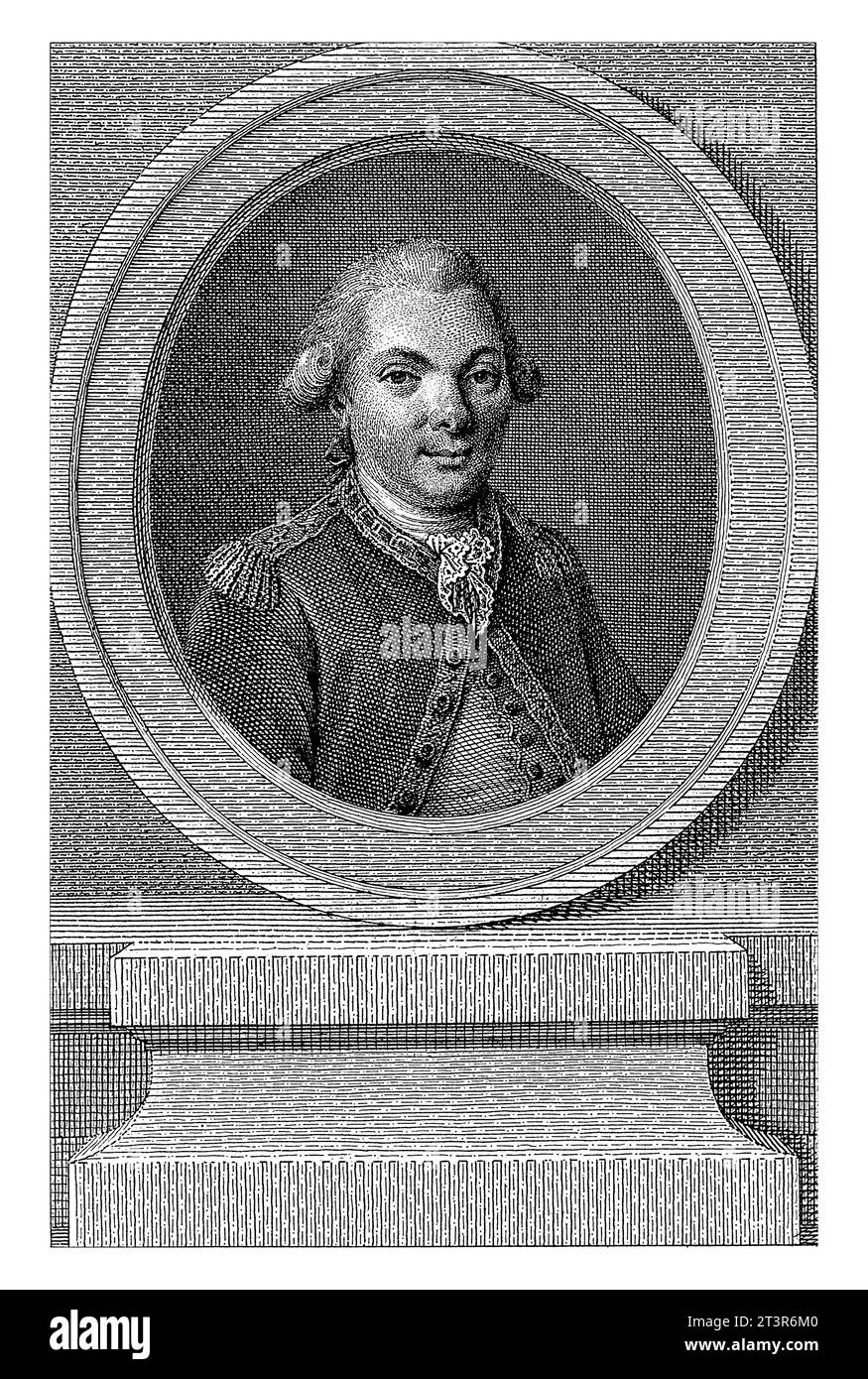 Portrait of Jean-Francois de La Perouse, Reinier Vinkeles (I), 1785 - 1816 Portrait of Jean-Francois de La Perouse, French naval officer and explorer. Stock Photo