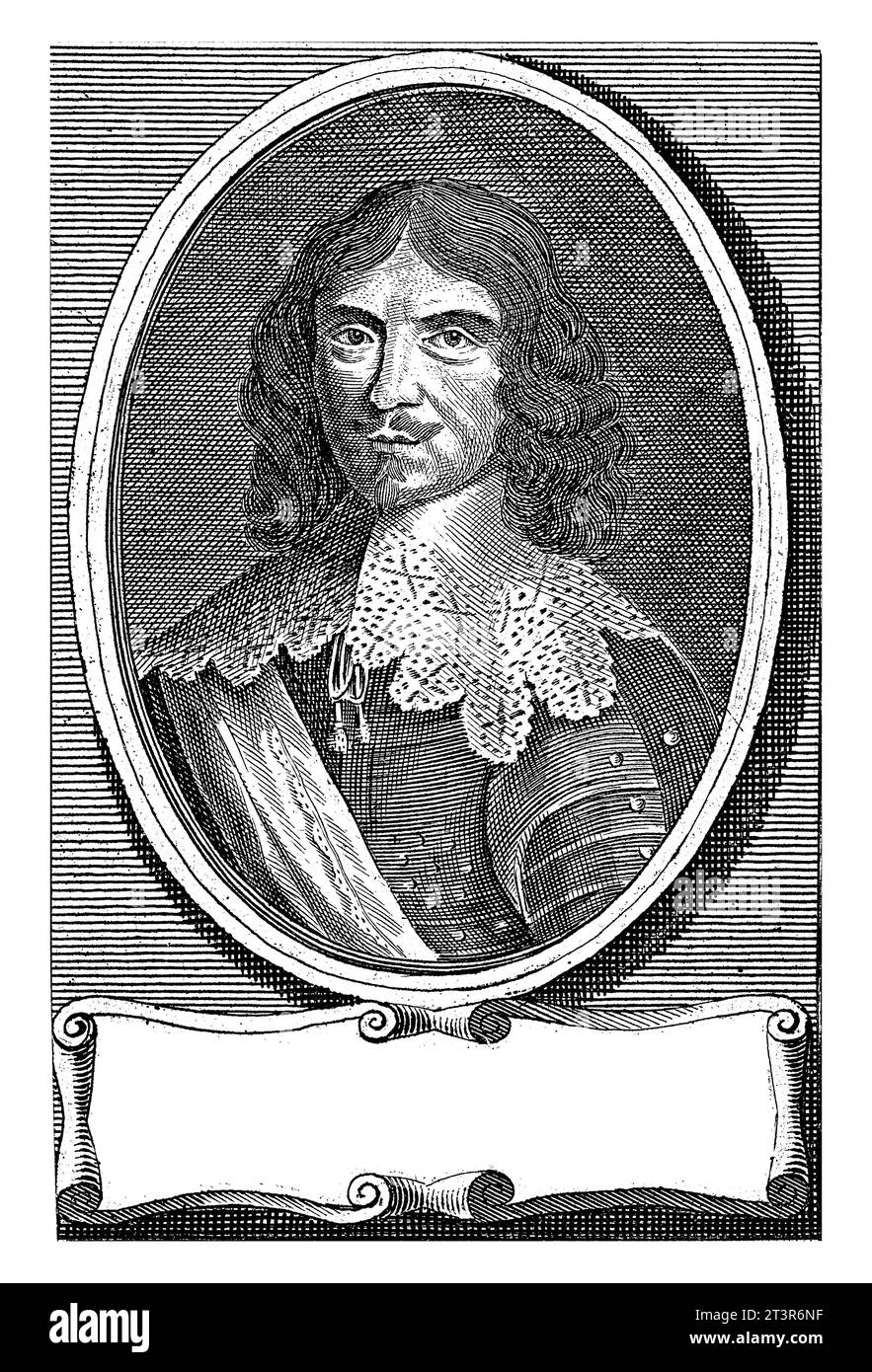 Portrait of Hendrik van Bouillon, Jan Lamsvelt, 1684 1743 Portrait bust in oval to the left of