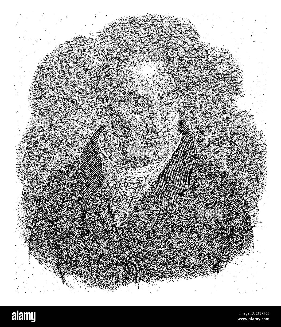 Portrait of Jurist and Philosopher Gian Domenico Romagnosi, Giuseppe Cornienti, 1800 - 1850, vintage engraved. Stock Photo