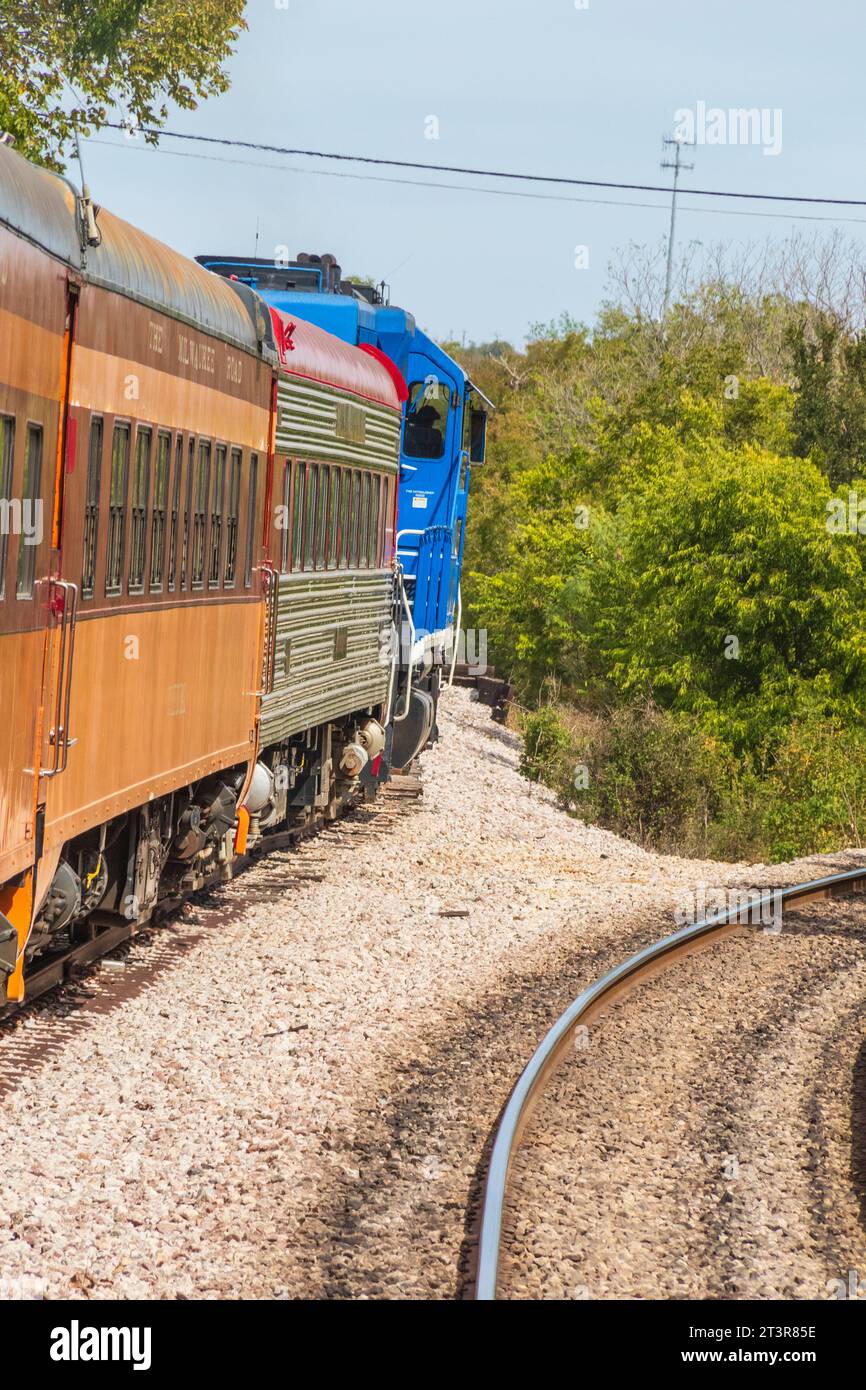Austin Steam Train Association 3 Point Turn manuever to move engine