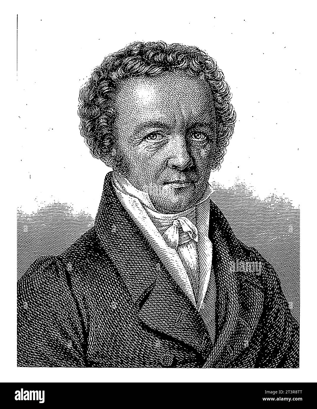 Portret van H. Schmuziger, anonymous, Friedrich Buser (possibly), c. 1800 - c. 1850, vintage engraved. Stock Photo