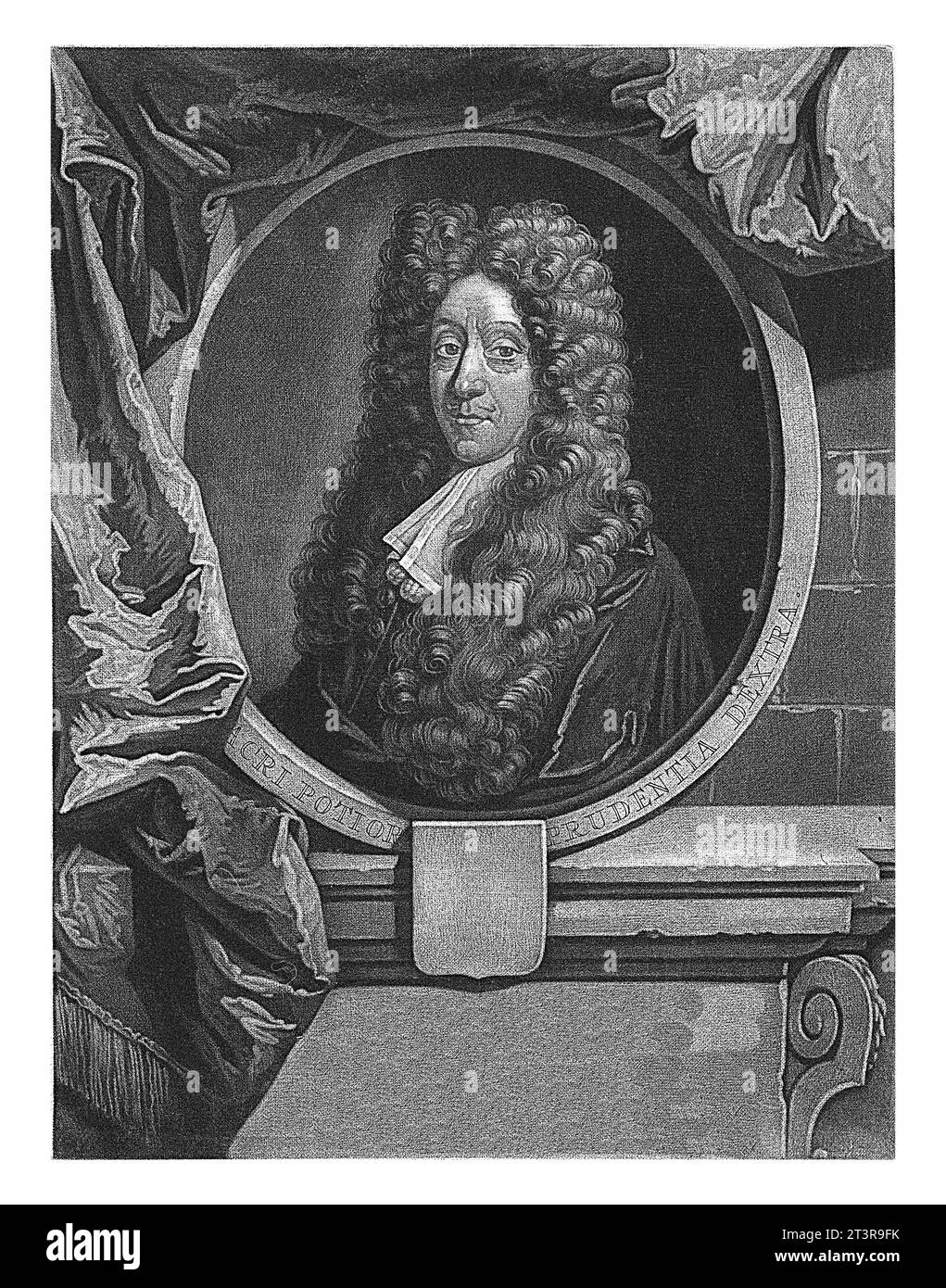Portrait of Johann Christian Schumann, Mayor of Dresden, Pieter Schenk (I), 1670 - 1713 Stock Photo