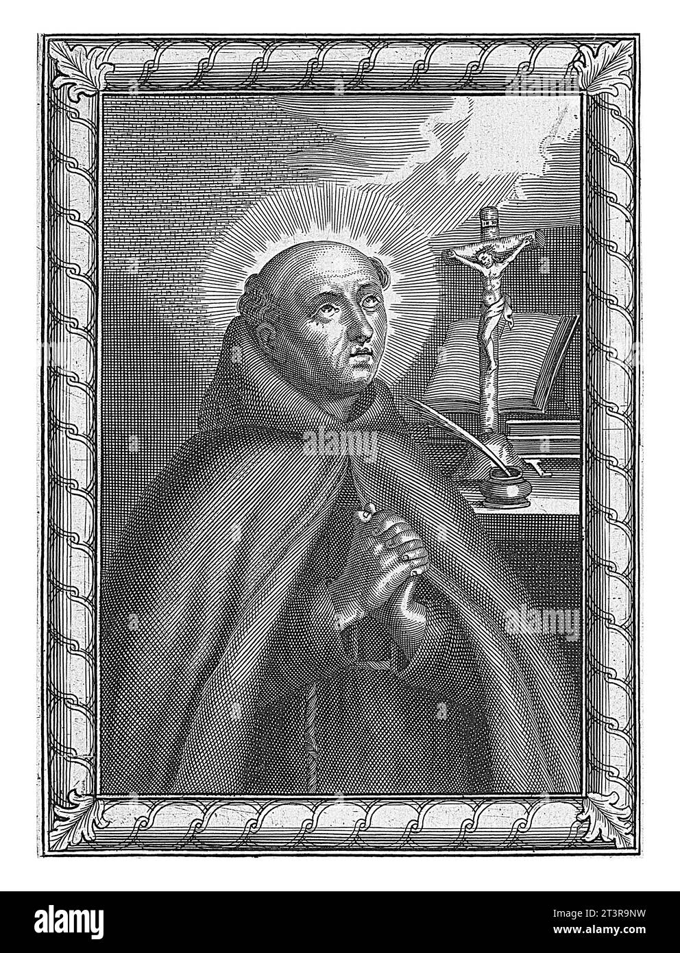 Saint Peter of Alcantara, Pierre Landry (possibly), Pierre Landry, 1640 - 1701 Stock Photo