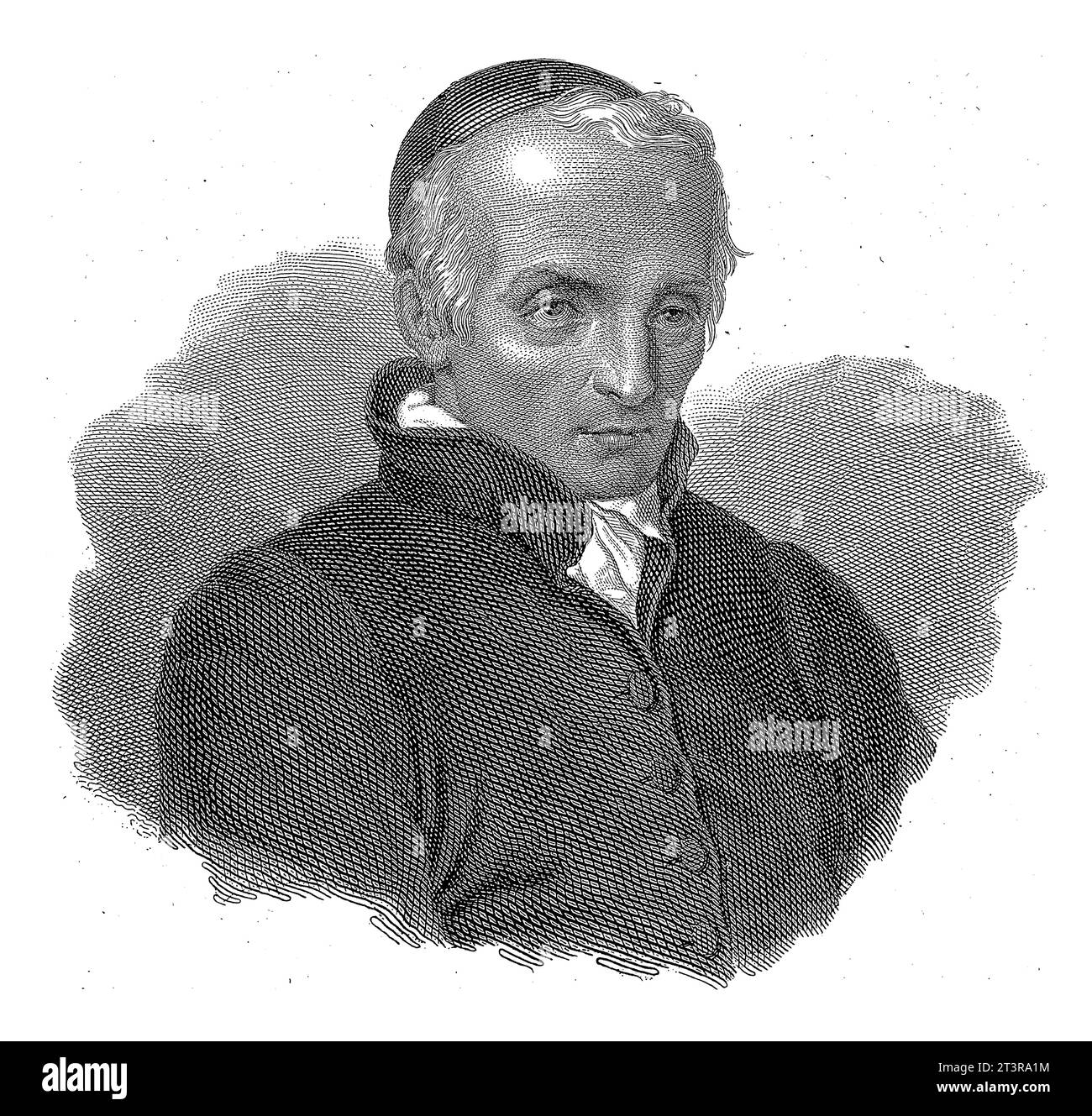 Portret van Ottavio Giovanni Battista Assarotti, Giovanni A. Bonaldi, 1814 - 1829, vintage engraved. Stock Photo