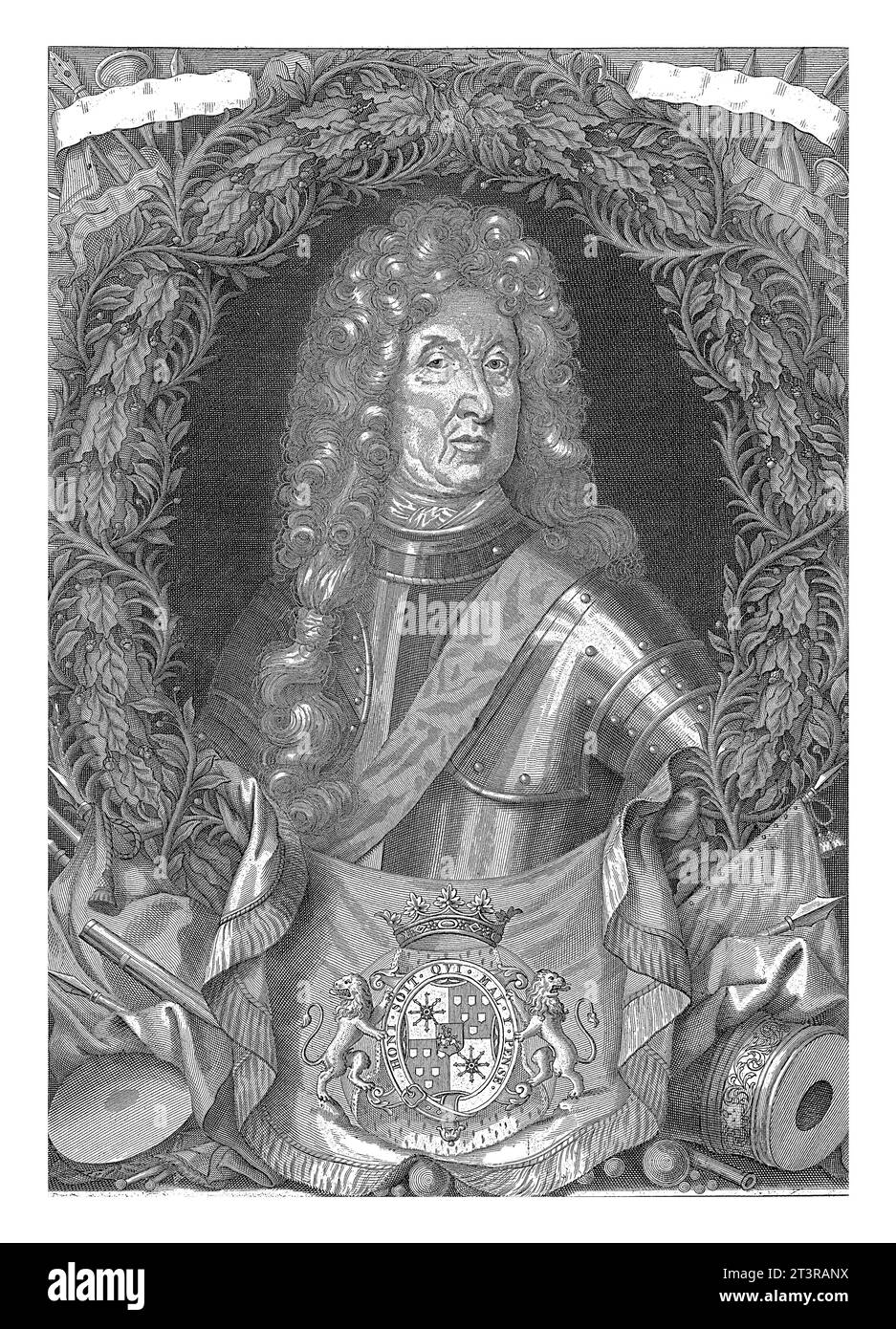 Portrait of Friedrich Arnaud, Duke of Schomberg, Daniel de Lafeuille, 1650 - 1709 Portrait of General Friedrich Arnaud, Duke of Schomberg. Stock Photo