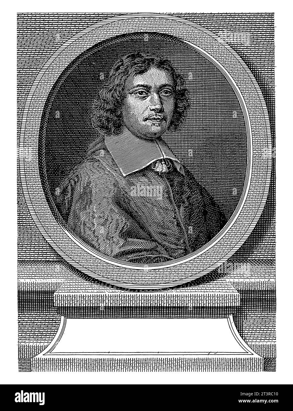 Portret van Jean-Francois Paul de Gondi, Michel Aubert, after unknown, 1755, vintage engraved. Stock Photo