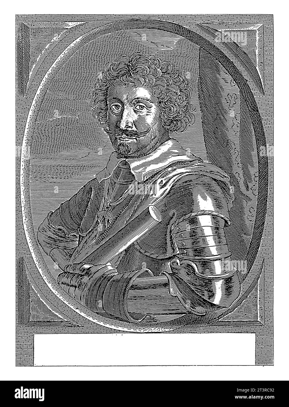 Bust portrait of Charles de Longueval, Count of Bucquoy, in armour. In