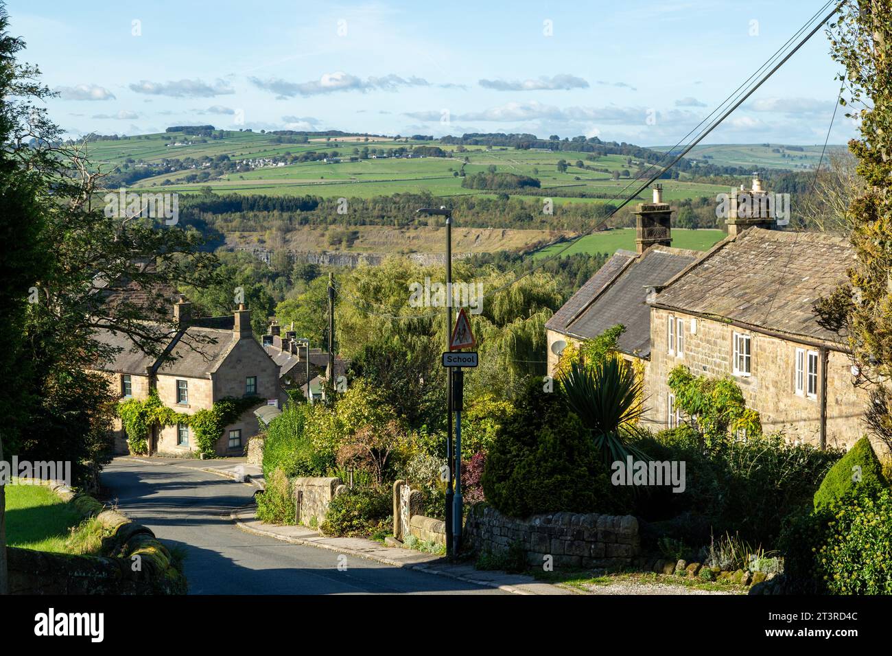 Stanton in Peak a pretty little village in Derbyshire, England Stock Photo