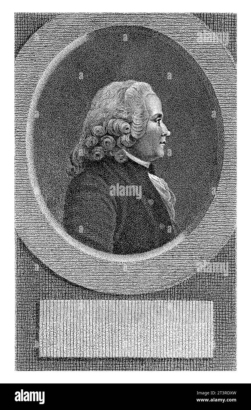 Portrait of Guillaume-Chretien de Lamoignon de Malesherbes, Lambertus Antonius Claessens, c. 1792 - c. 1808 Stock Photo