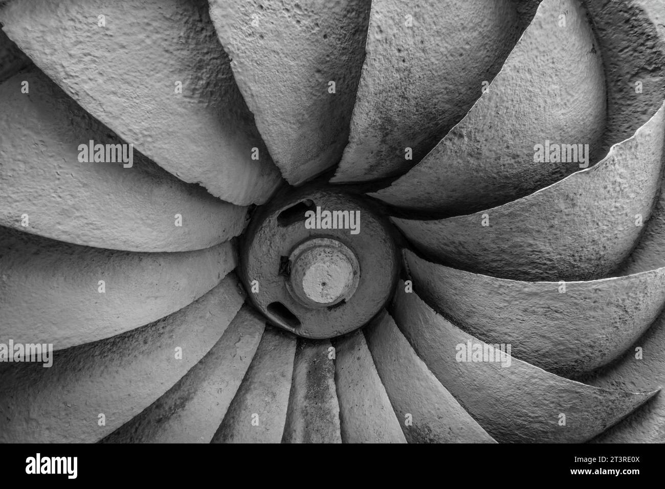 wheel of a historic water turbine Stock Photo Alamy