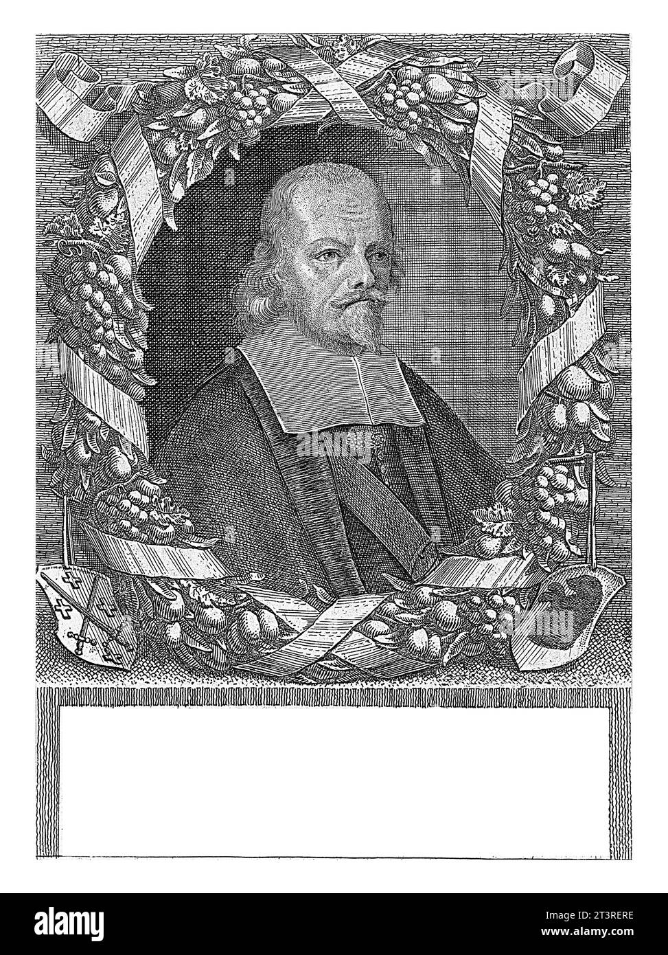 Portrait of Johannes Christophorus Eisen, Johann Friedrich Leonard, in or after 1670 - 1680 Portrait of the jurist Johannes Christophorus Eisen at the Stock Photo