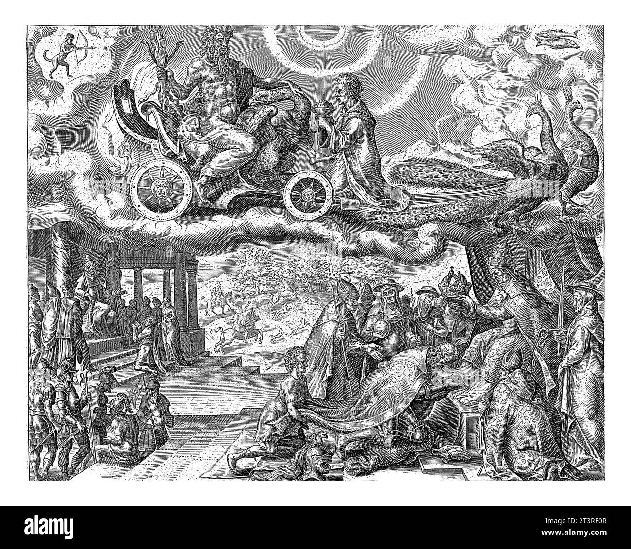 The planet Jupiter and its children, Harmen Jansz Muller, after Maarten ...