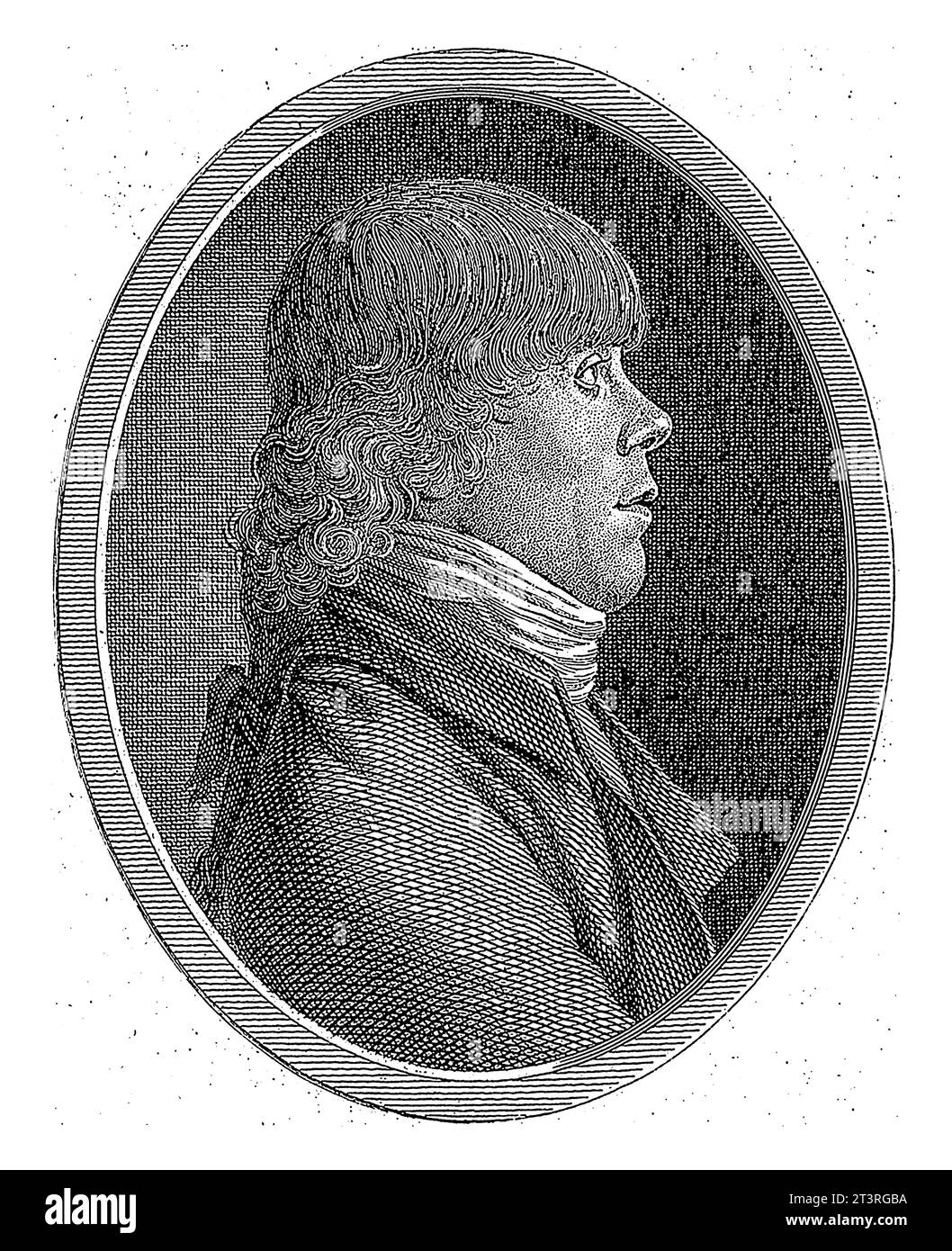 Portrait of Johann Paul Dietrich, Johann Paul Dietrich, after Leonhard Heinrich Hessell, 1801 Stock Photo