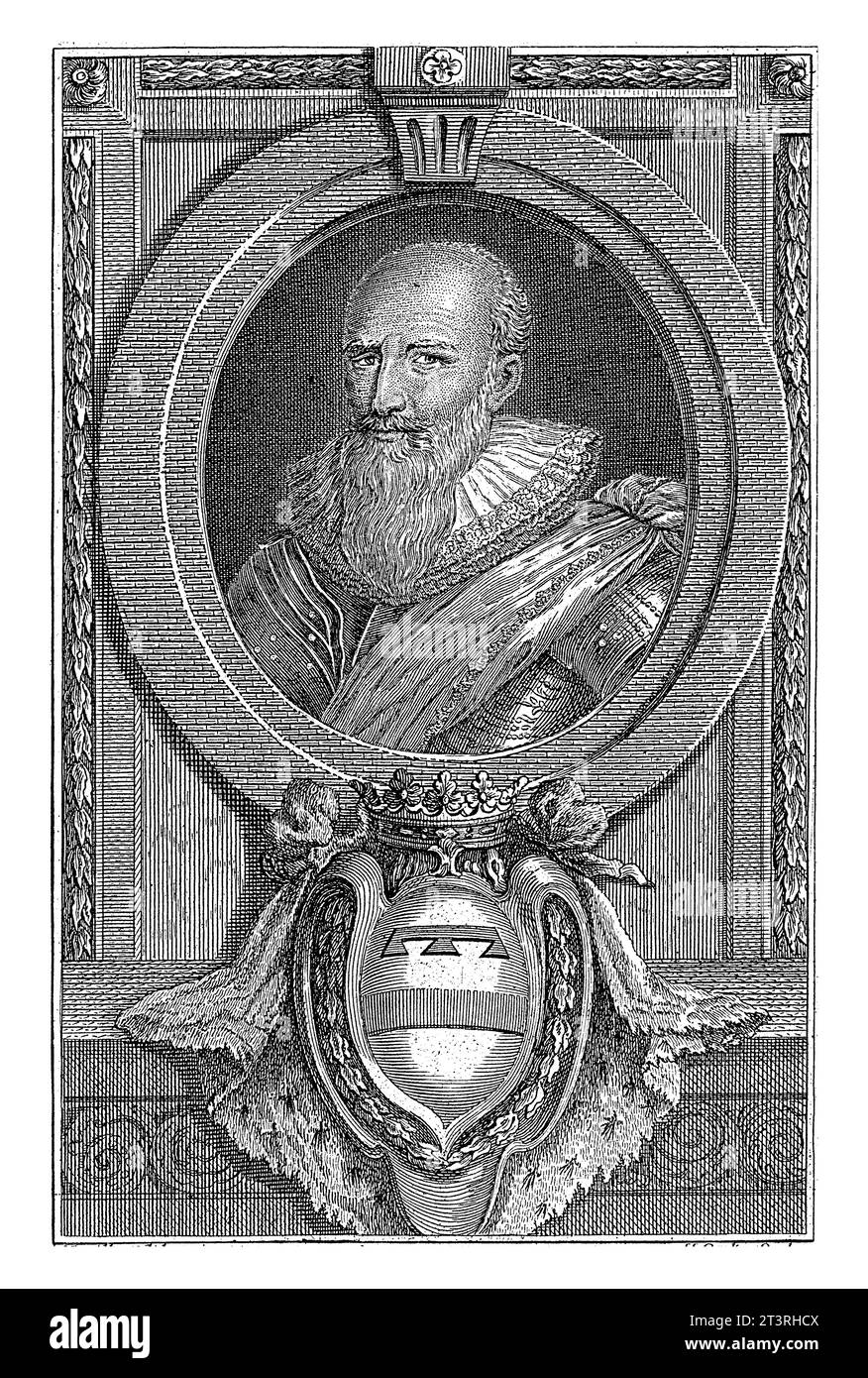Portrait of Maximilien de Bethune, Duke of Sully, H.J. Godin, after Clement Pierre Marillier, 1757 - 1834 Stock Photo