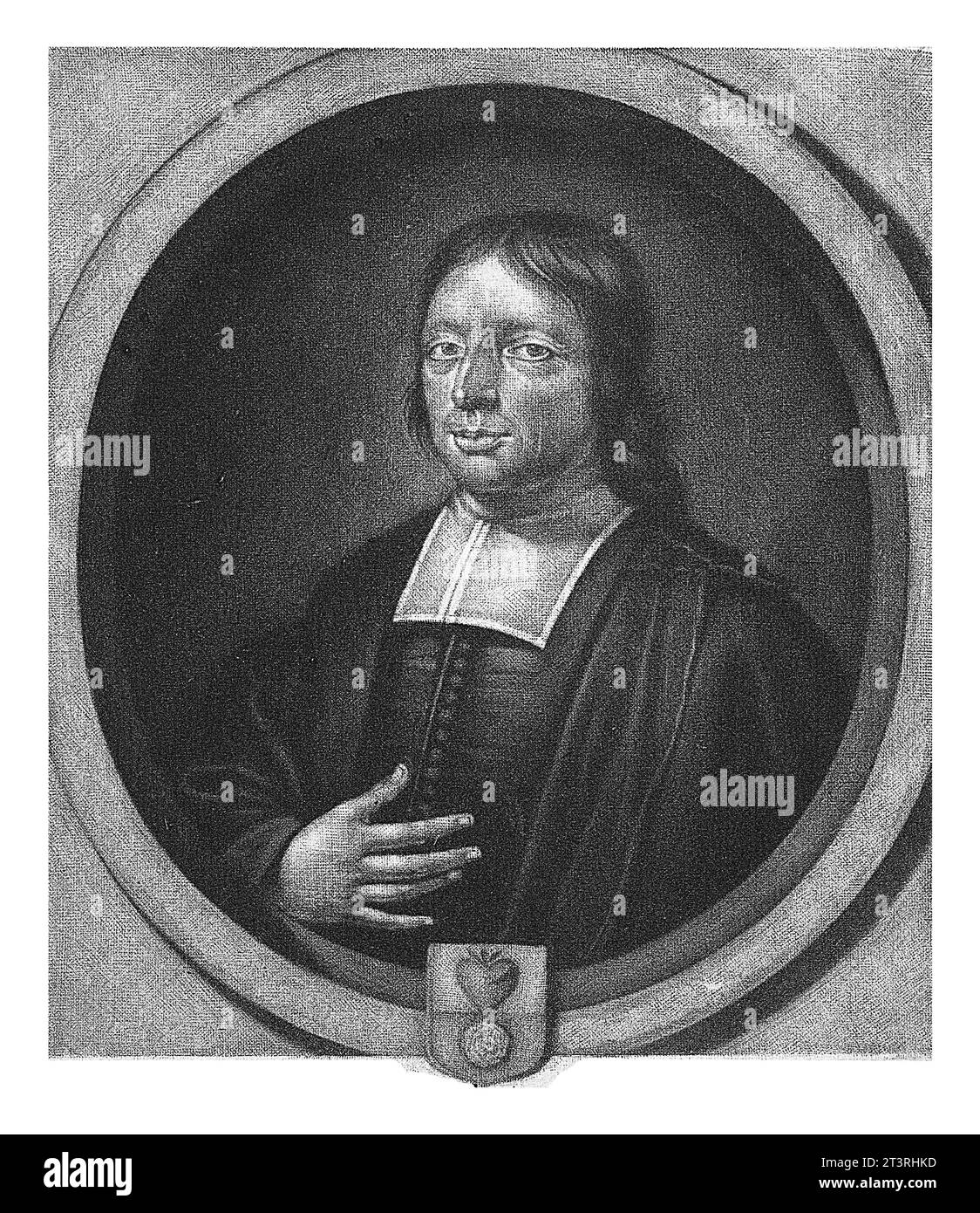 Portrait of the writer and preacher Dominicus Goltzius, Pieter Schenk