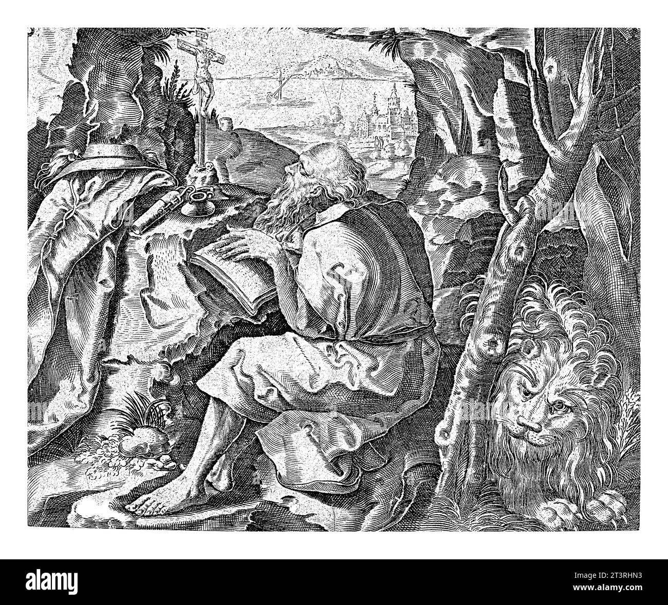 Saint jerome in the cave Cut Out Stock Images & Pictures - Alamy