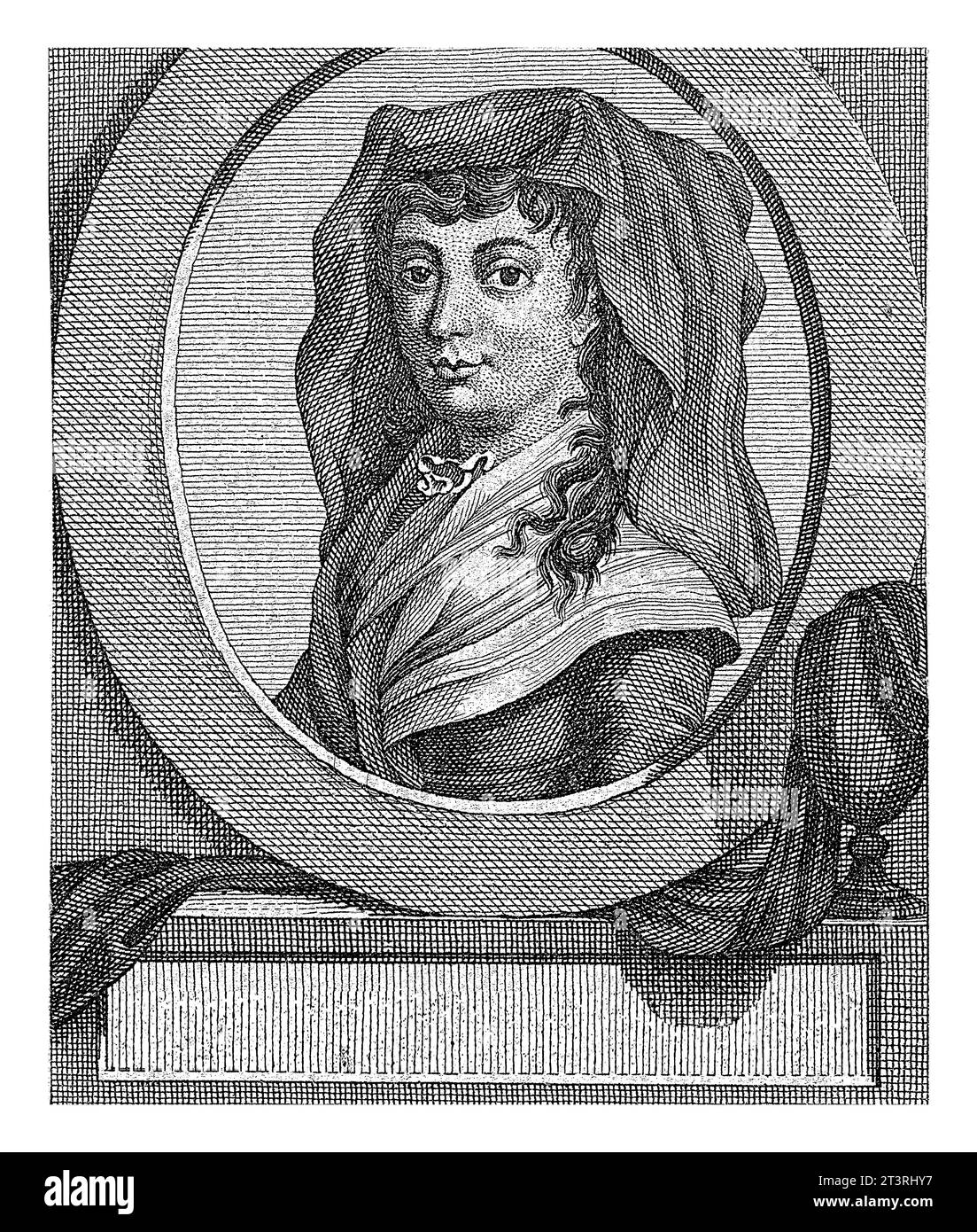 Portrait of Marie-Jeanne Roland de la Platiere, Carel Jacob de Huyser, 1763 - 1804 Bust of Marie-Jeanne Roland de la Platiere, politician, to the left Stock Photo