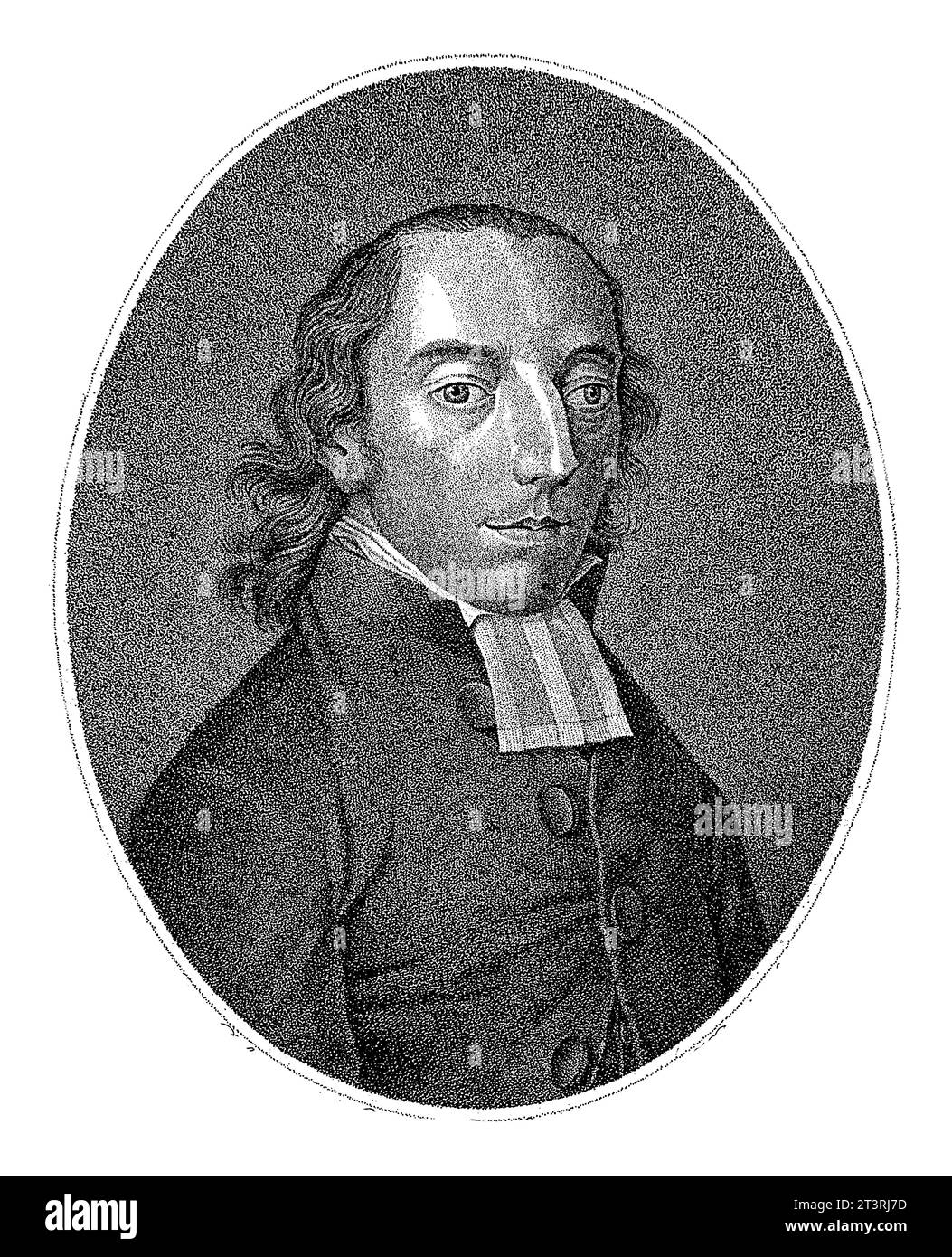 Portrait of the preacher Hermanus van Hasselt, Hendrik Roosing, after C. Bakker, 1796 - 1826 Stock Photo